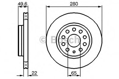 0986479114 BOSCH Тормозной диск