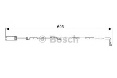 Сигнализатор, износ тормозных колодок BOSCH купить
