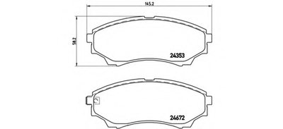 P24086 BREMBO Комплект тормозных колодок, дисковый тормоз