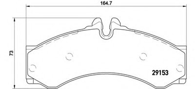 P50028 BREMBO Комплект тормозных колодок, дисковый тормоз