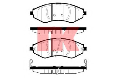 225008 NK Комплект тормозных колодок, дисковый тормоз