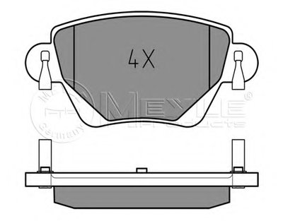 0252355717 MEYLE Комплект тормозных колодок, дисковый тормоз