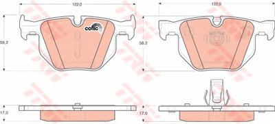 Комплект тормозных колодок, дисковый тормоз COTEC TRW купить