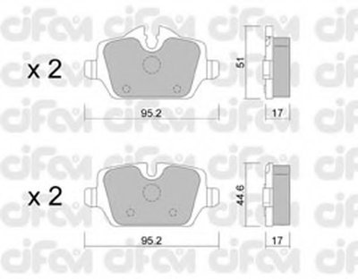 8226410 CIFAM Комплект тормозных колодок, дисковый тормоз