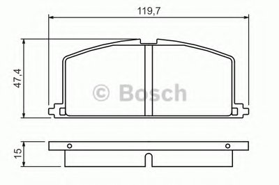 0986468701 BOSCH Комплект тормозных колодок, дисковый тормоз