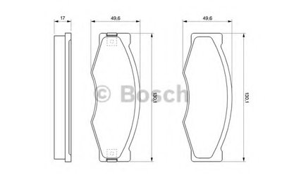 0986490990 BOSCH Комплект тормозных колодок, дисковый тормоз