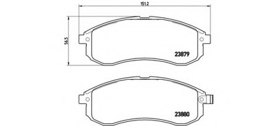 P54033 BREMBO Комплект тормозных колодок, дисковый тормоз