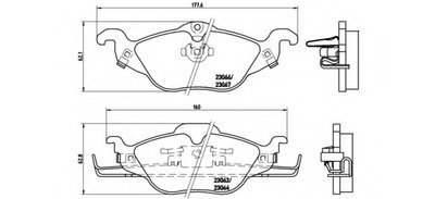 P59030 BREMBO Комплект тормозных колодок, дисковый тормоз