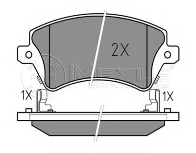 0252376617W MEYLE Комплект тормозных колодок, дисковый тормоз