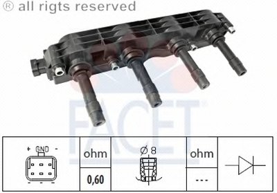 96299 FACET Катушка зажигания