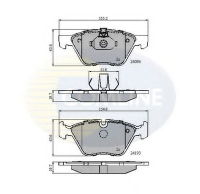 CBP01300 COMLINE Комплект тормозных колодок, дисковый тормоз