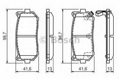 Комплект тормозных колодок, дисковый тормоз BOSCH купить