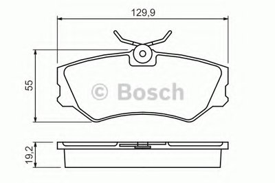 0986460941 BOSCH Комплект тормозных колодок, дисковый тормоз