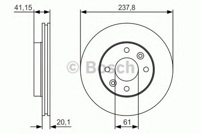 0986479R66 BOSCH Тормозной диск