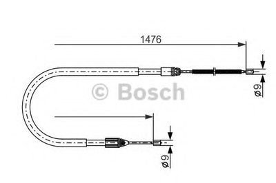 1987477639 BOSCH Трос, стояночная тормозная система