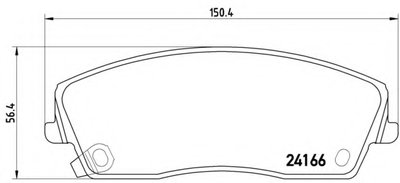 P11019 BREMBO Комплект тормозных колодок, дисковый тормоз