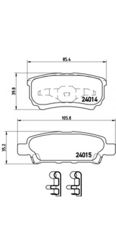 P54034 BREMBO Комплект тормозных колодок, дисковый тормоз