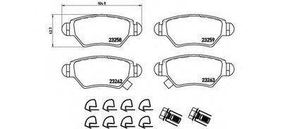 P59031 BREMBO Комплект тормозных колодок, дисковый тормоз