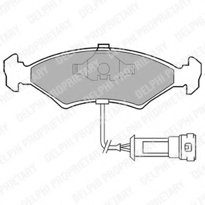 LP255 DELPHI Комплект тормозных колодок, дисковый тормоз