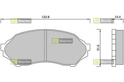 BDS421 STARLINE Комплект тормозных колодок, дисковый тормоз