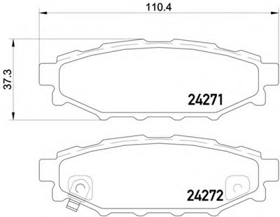 P78020 BREMBO Комплект тормозных колодок, дисковый тормоз