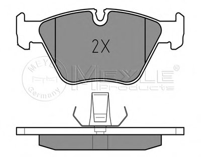 0252167720PD MEYLE Комплект тормозных колодок, дисковый тормоз