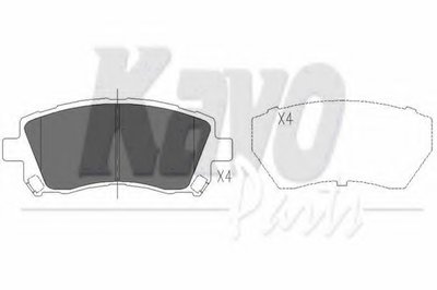 KBP8001 KAVO PARTS Комплект тормозных колодок, дисковый тормоз