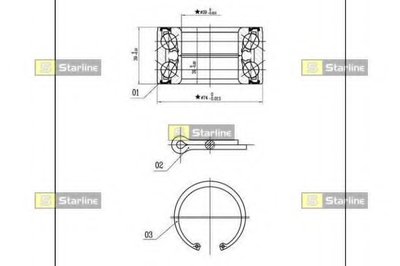 LO03410 STARLINE Комплект подшипника ступицы колеса