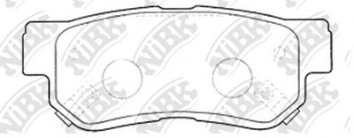 PN0539 NIBK Комплект тормозных колодок, дисковый тормоз