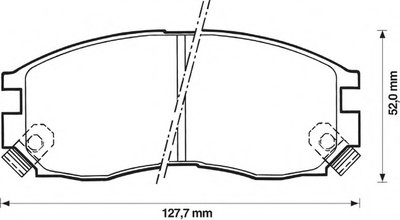 572381J JURID Комплект тормозных колодок, дисковый тормоз