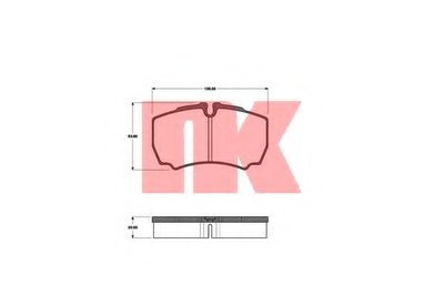 222368 NK Комплект тормозных колодок, дисковый тормоз