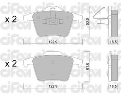 8226880 CIFAM Комплект тормозных колодок, дисковый тормоз
