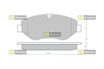 BDS426 STARLINE Комплект тормозных колодок, дисковый тормоз