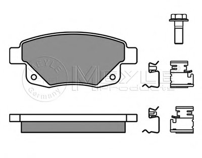 0252448617PD MEYLE Комплект тормозных колодок, дисковый тормоз