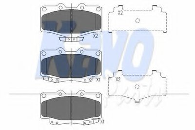 KBP9054 KAVO PARTS Комплект тормозных колодок, дисковый тормоз