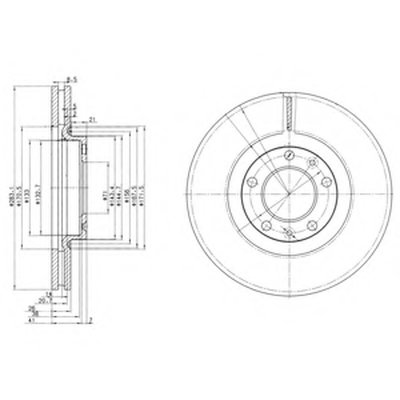 BG3682 DELPHI Тормозной диск