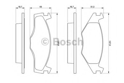 Комплект тормозных колодок, дисковый тормоз BOSCH купить