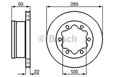 0986478555 BOSCH Тормозной диск