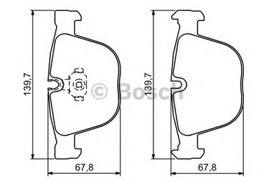 0986494325 BOSCH Комплект тормозных колодок, дисковый тормоз