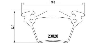 P50032 BREMBO Комплект тормозных колодок, дисковый тормоз