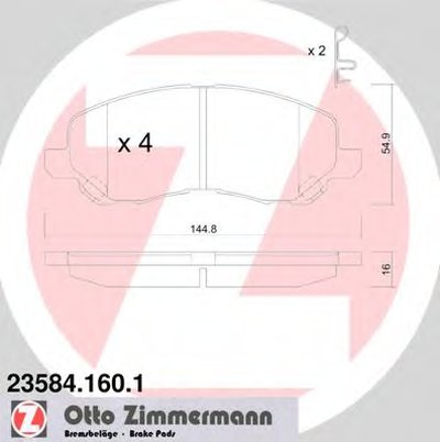 235841601 ZIMMERMANN Комплект тормозных колодок, дисковый тормоз