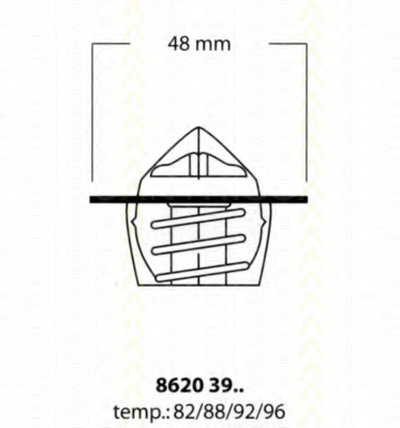 86203988 TRISCAN Термостат, охлаждающая жидкость