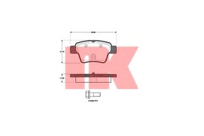 Комплект тормозных колодок, дисковый тормоз NK купить