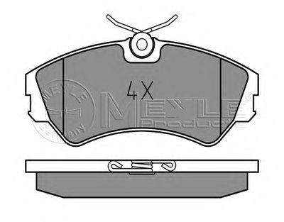 0252012419 MEYLE Комплект тормозных колодок, дисковый тормоз