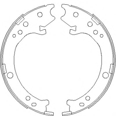 469000 REMSA Комплект тормозных колодок, стояночная тормозная система