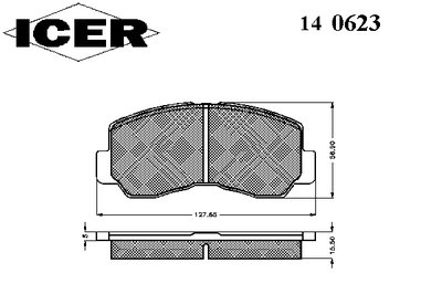 140623 ICER Комплект тормозных колодок, дисковый тормоз