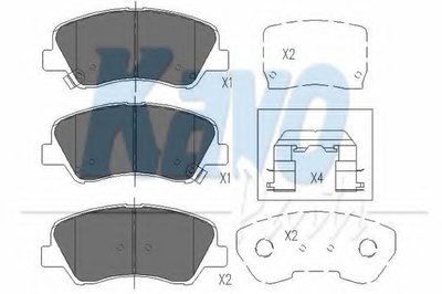 KBP4023 KAVO PARTS Комплект тормозных колодок, дисковый тормоз