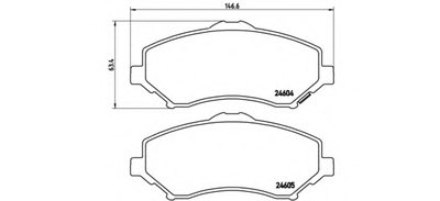 P11022 BREMBO Комплект тормозных колодок, дисковый тормоз