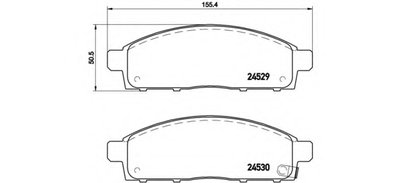 P54038 BREMBO Комплект тормозных колодок, дисковый тормоз