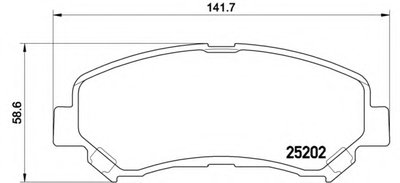 P79028 BREMBO Комплект тормозных колодок, дисковый тормоз